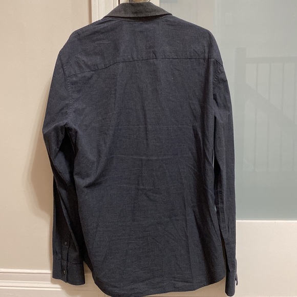 Armani Exchange Men's Blue and Black Dress Shirt - Picture 6 of 7